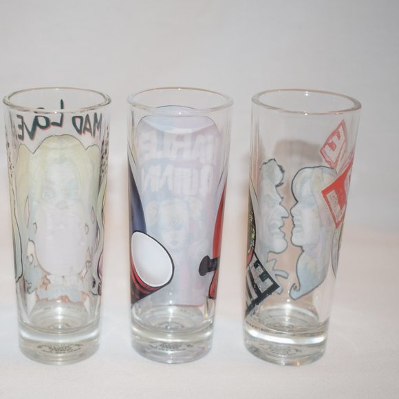 2019 Set of 4 Zak Designs Harley Quinn Tall Shot Glasses - Picture 6 of 10